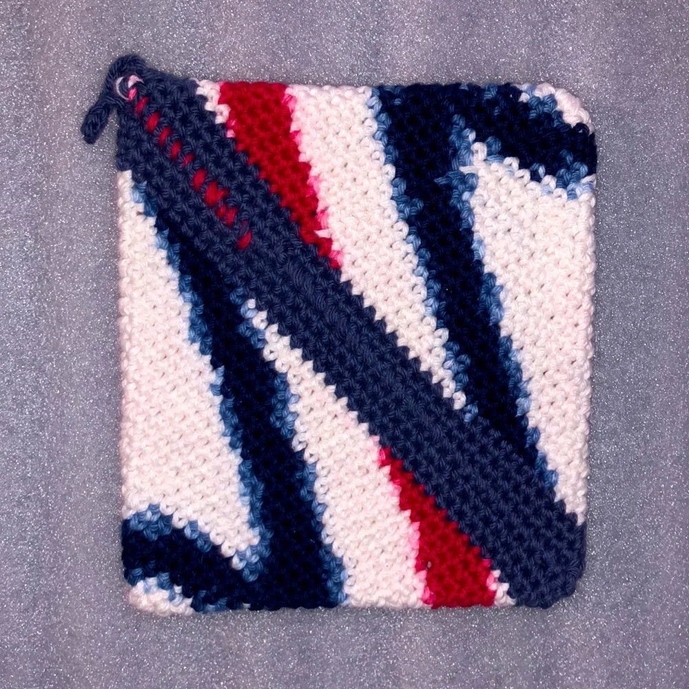 Americana Crocheted Cotton Potholders
